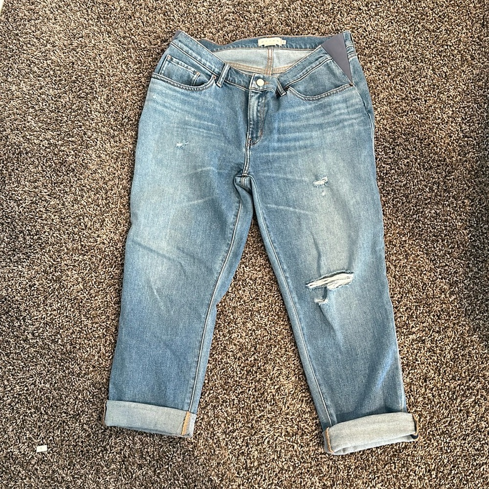 Hatch The Boyfriend Distressed Maternity Jeans size 30